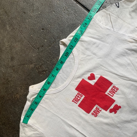 Vivienne Westwood Trees Save Lives Ringer T w/ Slight Tail and Embroidery Orb - Picture 4 of 11